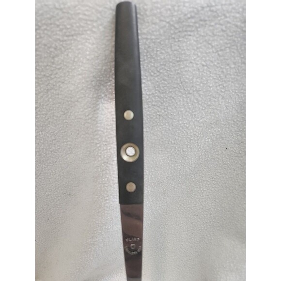 VTG FLINT ARROWHEAD STAINLESS SMALL 2 TINE MEAT FORK BLACK HANDLE 13" USA - Picture 3 of 4